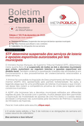 Imagem da notícia BOLETIM SEMANAL Nº 53 - 09 DE DEZEMBRO DE 2025